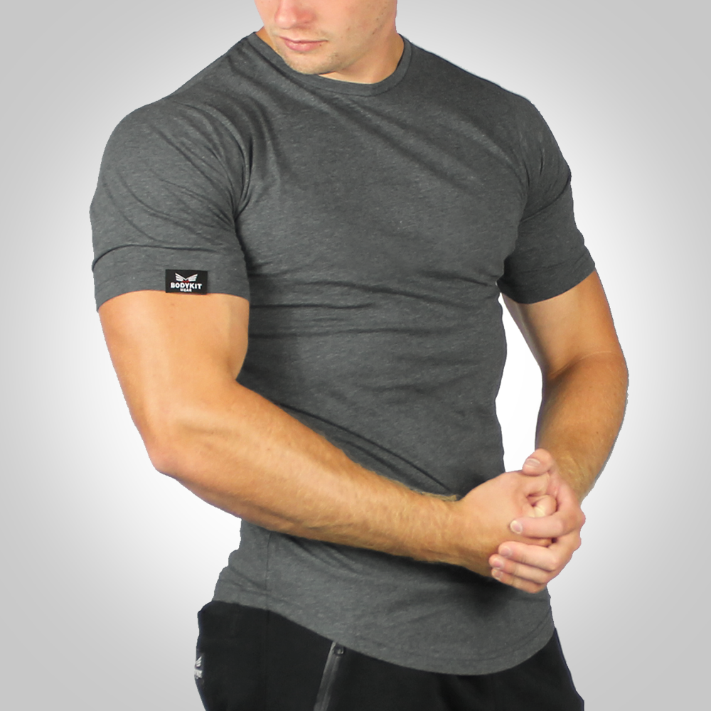 Bodykit Wear Men’s Muscle Fit Short Sleeve T-Shirt – Stone Gray ...